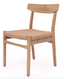 Mosman dining chair with solid wood frame and rattan seat.