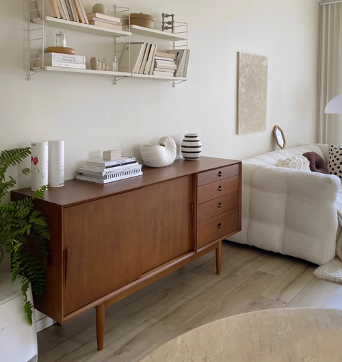 Solid Wood Retro Sideboard Modern Simple Medieval Cabinet Coffee