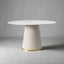 Luxe Sintered Stone Round Dining Table – White