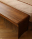 Clémence French retro cherry wood bench seat