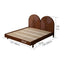Bali Cherry Wood Fluted Platform Bed