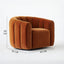 Gabriele Swivel Occasional Armchair - Burnt Orange velvet