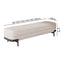 Alba Bouclé Storage Bench - Grey