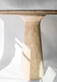 Francesca Natural Travertine Pedestal Round Table