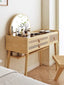 rattan dressing table all-in-one solid wood Silent wind ins bedroom simple modern small apartment makeup table logs