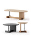 Silent wind full solid wood living room tea table small apartment creative edge Nordic log oval log corner table tea table