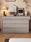 Linnéa luxury cream solid wood dressing table With retractable makeup table - Grey