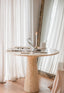 Francesca Natural Travertine Pedestal Round Table
