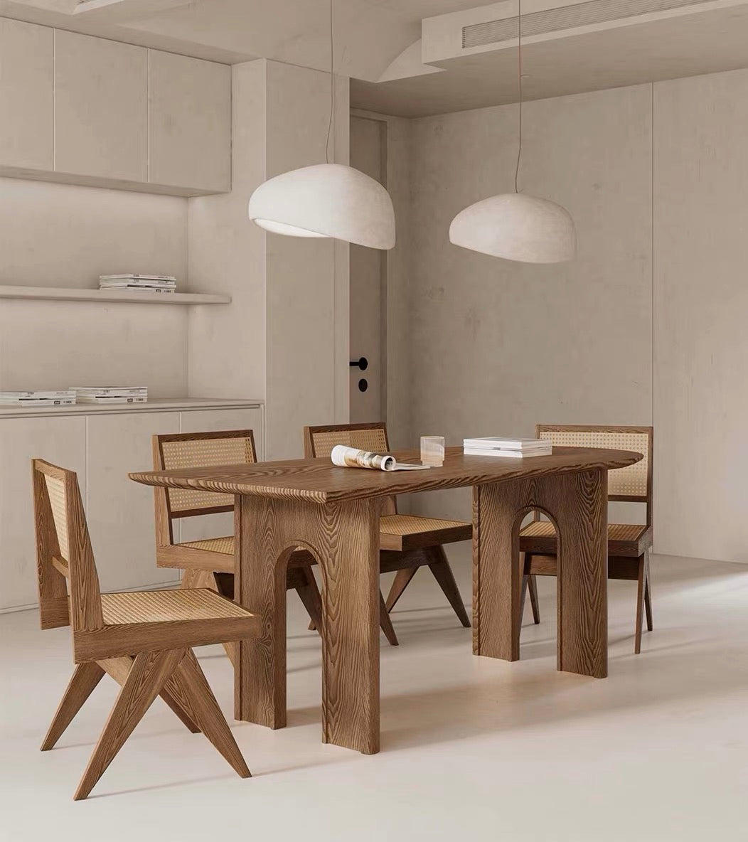 Light solid wood clearance dining table