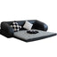 multi-functional small apartment sofa folding sofa bed retro leather living room leisure furniture Italian minimalist