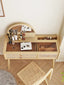 rattan dressing table all-in-one solid wood Silent wind ins bedroom simple modern small apartment makeup table logs