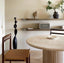 Luna Natural Round Travertine Dining Table - Beige
