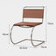 Saddle Leather & Stainless Steel Cantilever Chair