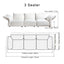 Celeste Petal Modular Sofa - Bouclé 3-Seater