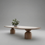 Masashi simple oak wood Round dining table