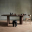 Corinne extendable solid wood dining table - Nordic smoke
