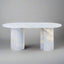Sky Blue Calcite marble dining table
