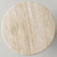 Luna Natural Round Travertine Dining Table - Beige