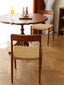 Wooden dining chair with woven hemp rope seat