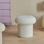 Mushroom Boucle Pouf Ottoman - White