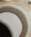 Mushroom Boucle Pouf Ottoman - White
