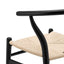 Minimalist dining chair with rattan seating