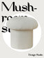 Mushroom Boucle Pouf Ottoman - White