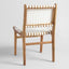 Jannali woven Leather dining Chair - White