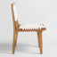 Jannali woven Leather dining Chair - White