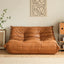 Lucius L-Shaped 2-seater Sofa - Leather Orange